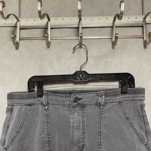 American Eagle Pants Men's 38X30 Gray Cargo Elastic Waist Twill Baggy Wide-Leg